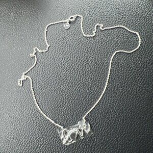 Sterling Silver 19 inch Necklace with Pendant "love" 925 Inscription valentine .